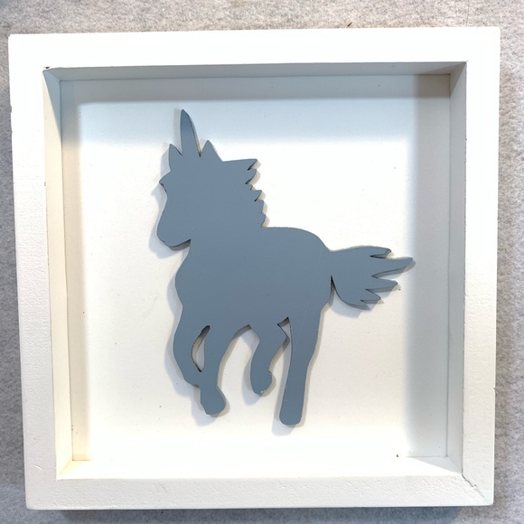 Set of 3 Tide And Tales Pastel Unicorn Wall Decor, 7" x 7" 3D - Picture 7 of 10